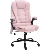 vidaXL Massage-Bürostuhl Rosa Samt