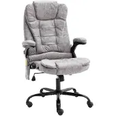 vidaXL Bürostuhl mit Massagefunktion Hellgrau Wildleder-Optik