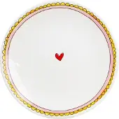 Blond Amsterdam Frühstücksteller Herz in Rosa - 22cm | Gr.: onesize