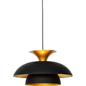 QAZQA Moderne runde Pendelleuchte schwarz mit Gold 3-Lagen - Titus