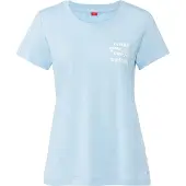 s.Oliver Pyjamaoberteil blau Gr. 44/46 für Damen. Rundhals und Print. Bequem. Nachhaltig.