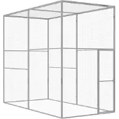 vidaXL Katzenkäfig 3x1,5x2,5 m Verzinkter Stahl