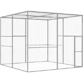 vidaXL Katzenkäfig 3x3x2,5 m Verzinkter Stahl