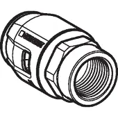 Geberit bergang PushFit d 20mmxRp 1/2, mit Innengewinde, Rotguss