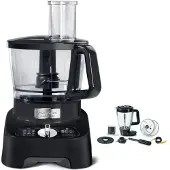 Moulinex FP8218, 3 l, Schwarz, Tasten, 2 l, Mischung, Kotelett, Schneiden, Kneten, Mixen, Kunststoff