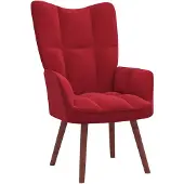 vidaXL Relaxsessel Weinrot Samt