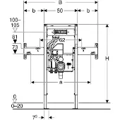 Geberit Duofix Element fr ONE Waschtisch und Wandarmatur teilhoch mit UP Drehgeruchsverschluss fr