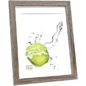 Deknudt Frames Bilderrahmen in Eiche grau mit weißem Passepartout 18x24
