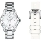 Tissot Seastar 1000 Quarz, weißes Zifferblatt, 36 mm, Edelstahl