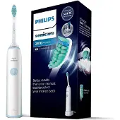 Philips Sonicare CleanCare Elektrische Schallzahnbürste, 1 Putzprogramm, 1 Bürstenkopf, Schallzahnbürste, Tägliche Pflege, Blau, Weiß, 31000 Bewegungen pro Minute, 2 min, Akku
