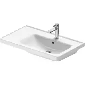 Duravit D-Neo Möbelwaschtisch, Becken rechts, 800x480mm, 1 Hahnloch, mit Überlauf, weiß Hochglanz, 2370800000