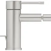 GROHE Essence Einhand-Bidetbatterie, Ausladung 111mm, mit Zugstangen-Ablaufgarnitur, 24178DC1, Farbe: Supersteel