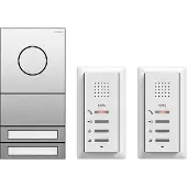 Gira Gira2407000 Audio System 2TN edelstahlfarben System 106 Zweifamilienhaus Paket Audio