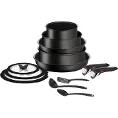 Tefal Ingenio L76395, Gemischtes Set, Schwarz, Aluminium, Titan, Schwarz, Glas
