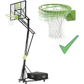 Exit Galaxy Basketballbrett, mit Dunkring & Netz, Verstellbar auf Rädern, Basketballständer, für Kinder, Outdoor