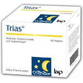 Köhler Pharma GmbH Trias Kapseln mit Melatonin, Griffonia-Extrakt und Hopfen-Extrakt, 60 St. Kapseln