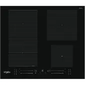 Whirlpool WF S4160 BF, Schwarz, Integriert, 59 cm, Zonen-Induktionskochfeld, Glaskeramik, 4 Zone(n)