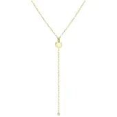 Liebeskind berlin Y-Kette "Schmuck Geschenk Gold 375 Halskette Gold Collection", gold (gelbgoldfarben), Halsketten, Damen, Gelbgold 375, L: 68 B: 2mm, Y-Kette, B:2mm