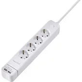 Sygonix SY-4535058 Steckdosenleiste mit Schalter Weiß Schutzkontakt 1 St.