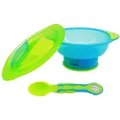 VITAL Baby - Unbelievabowl Kinderteller mit Saugfuß, Deckel & Löffel 1 St Set