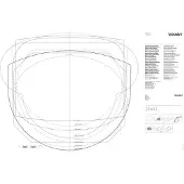 Duravit Einbauwaschtisch 1930 58x47cm, EB v ob, m HL, ÜL, HLB, we WG