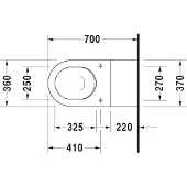 Duravit Wand-WC STARCK 3 VITAL ti. 360x700mm barrierefr HG weiß HygieneGlaze weiß