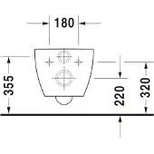 Duravit Wand-WC HAPPY D.2 RIMLESS tief, 365x620mm HygieneGlaze weiß HygieneGlaze weiß