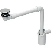 Geberit Waschbeckenablauf 152092211 Ø 40 mm, freier Auslauf und Ventilabdeckung, hochglanz-verchromt