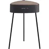 Fontastic Drahtloser Lautsprecher Mesu im Tischdesign, schwarz mit Holzplatte