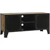 vidaXL TV-Schrank Rustikales Braun 105x36x47 cm Metall und MDF