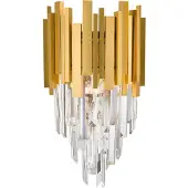 Nova Luce GRANE Wandleuchte E14 2-fach Gold 25x15,5x35cm dimmbar 9050100