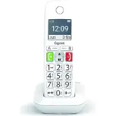 Gigaset E290, Analoges/DECT-Telefon, Freisprecheinrichtung, 150 Eintragungen, Anrufer-Identifikation, Weiß