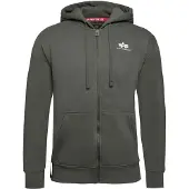 Alpha industries Basic Zip-Hoodie Herren Baumwolle grün, 3XL