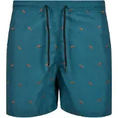 Urban Classics Embroidery Swim Shorts shark/teal/toffee L