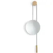 New Works Rise & Shine Spiegel Natural Oak/Brass - , Rise and Shine, Gold / Messing, Glas, Design