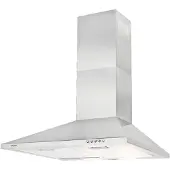 Exquisit Dunstabzugshaube KH60-8.3 | Kaminhaube | Energieeffizienklasse B | Edelstahl | 60cm breit | Wandmontag | Aktivkohlefilter