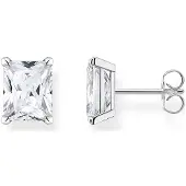 Thomas Sabo Ohrstecker Weisser Stein Silber