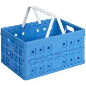 Sunware Square Klappbox, Inhalt 32 Liter, mit Tragegriff, blau/weiß