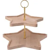 Excellent Housewares Etagere Star Bambus 2-lagig