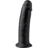 King Cock 10 - Saugnapf Dildo (25cm) - schwarz