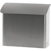 HygieneShopBasics Wandbriefkasten, 41,5 cm Edelstahl Feuergeprüfter Briefkasten aus Metall
