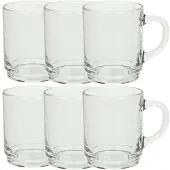 White Label ARC E7104 Bock Bockbecher, Kaffeebecher, Kaffeetasse, 250ml, Glas, transparent, 6 Stück