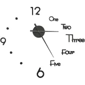vidaXL 3D-Wanduhr Modernes Design Schwarz 100 cm XXL