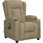 vidaXL Massagesessel Cappuccino-Braun Kunstleder