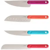 Trebonn Messerset 4er-Set Chef Salami, Brot und Santokumesser