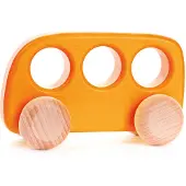 Bajo Holzbus - nachhaltiges Spielzeug für Kinder, orange