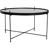 Ebuy24 Veo Couchtisch 70x40 cm schwarz Stahl, Glas.