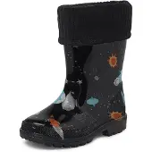 Gevavi Gummistiefel Liam Schwarz Kinder-Schuhgröße 25