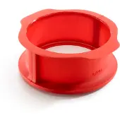 Lékué Backform Springform Rund mit Keramischer Platte D 15 cm Red