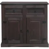Ebuy24 New Mexico Sideboard breite 91 cm, Höhe 84 cm mit 2 Schubladen und 2 Türen kolonial gebeitzt/Wachs.